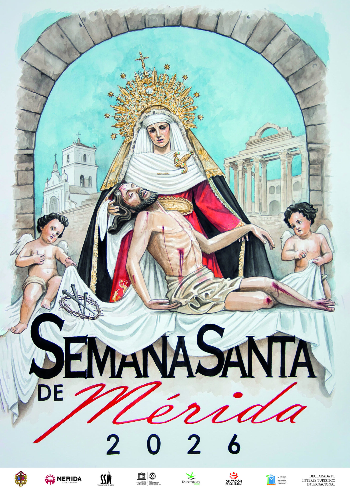 Cartel de Semana Santa en Mérida 2026
